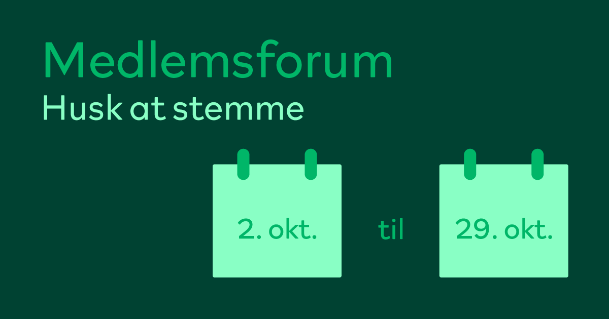 Medlemsforum - husk at stemme